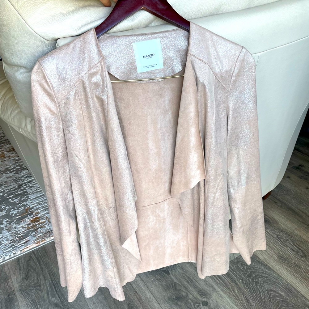 Mango light cream jacket